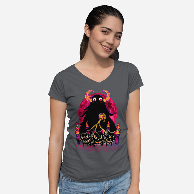 Pets Of Hell-Womens-V-Neck-Tee-spoilerinc