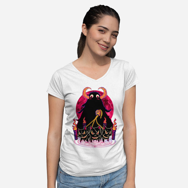 Pets Of Hell-Womens-V-Neck-Tee-spoilerinc