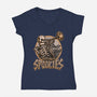 October Spookies-Womens-V-Neck-Tee-Studio Mootant