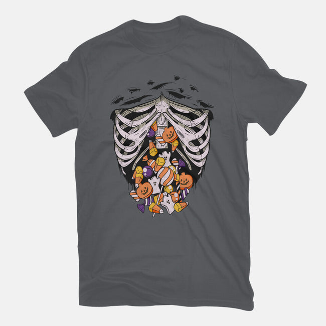 Candy Skeleton-Womens-Basic-Tee-LM2KONE