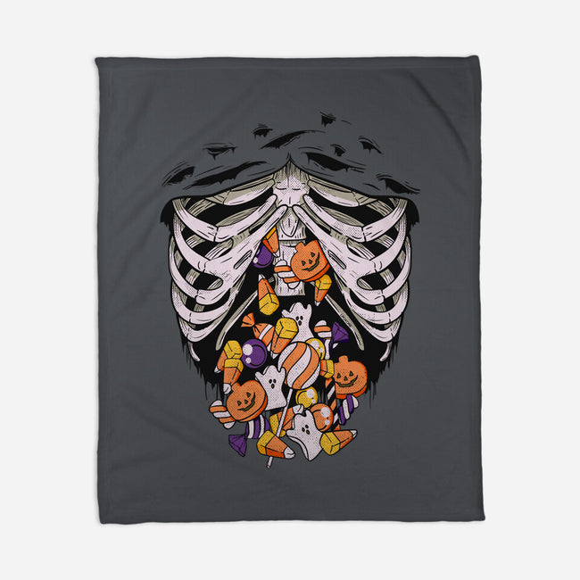 Candy Skeleton-None-Fleece-Blanket-LM2KONE