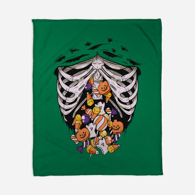 Candy Skeleton-None-Fleece-Blanket-LM2KONE