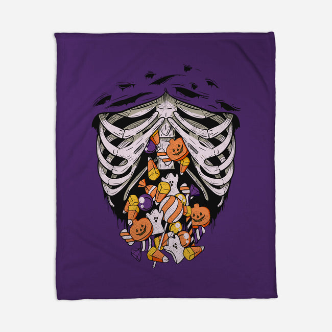 Candy Skeleton-None-Fleece-Blanket-LM2KONE