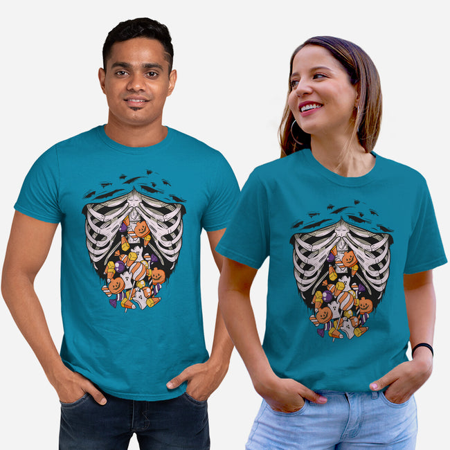 Candy Skeleton-Unisex-Basic-Tee-LM2KONE