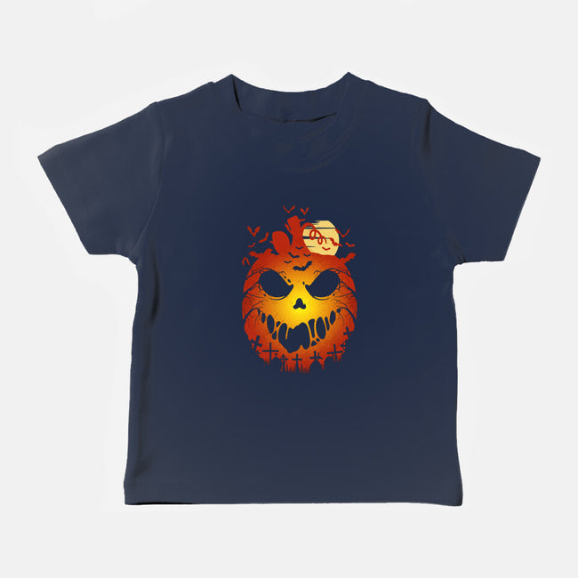 Halloween Scary Pumpkin-Baby-Basic-Tee-LM2KONE