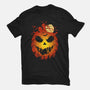 Halloween Scary Pumpkin-Womens-Basic-Tee-LM2KONE