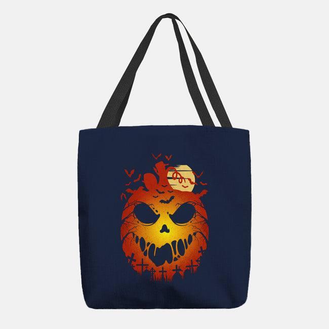 Halloween Scary Pumpkin-None-Basic Tote-Bag-LM2KONE