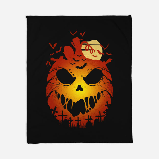 Halloween Scary Pumpkin-None-Fleece-Blanket-LM2KONE