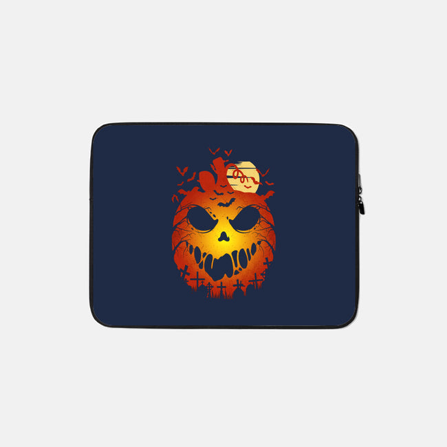 Halloween Scary Pumpkin-None-Zippered-Laptop Sleeve-LM2KONE