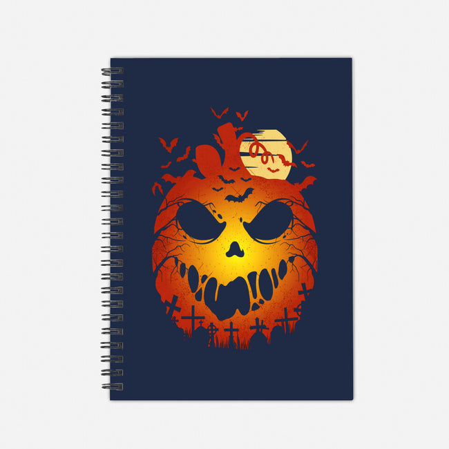 Halloween Scary Pumpkin-None-Dot Grid-Notebook-LM2KONE