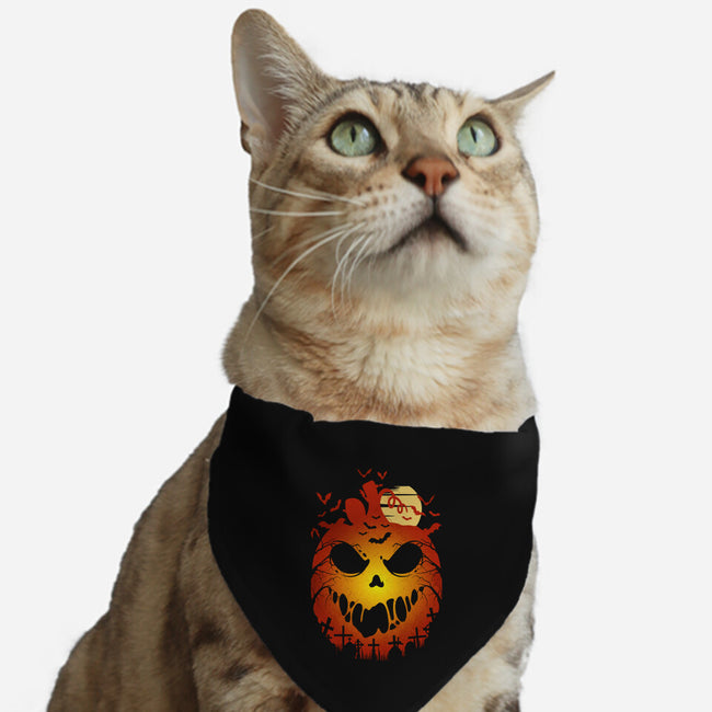 Halloween Scary Pumpkin-Cat-Adjustable-Pet Collar-LM2KONE