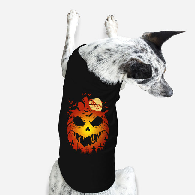 Halloween Scary Pumpkin-Dog-Basic-Pet Tank-LM2KONE