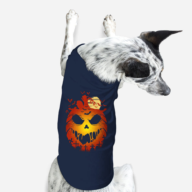 Halloween Scary Pumpkin-Dog-Basic-Pet Tank-LM2KONE