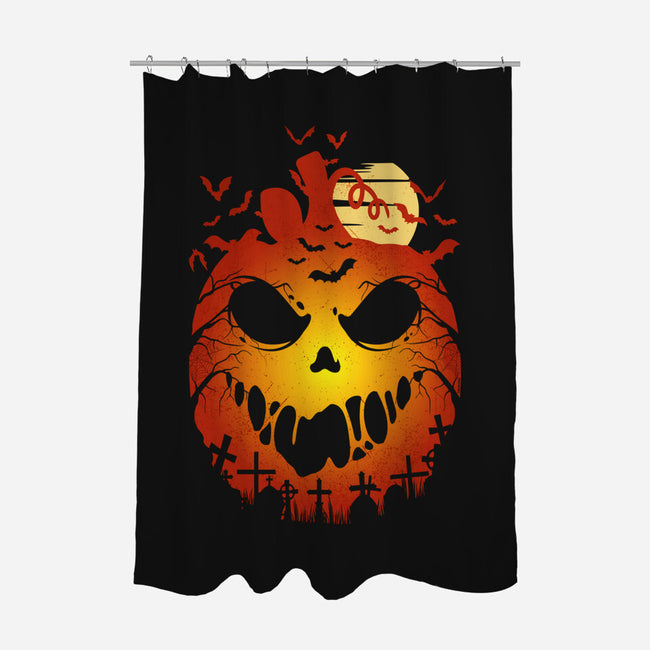 Halloween Scary Pumpkin-None-Polyester-Shower Curtain-LM2KONE