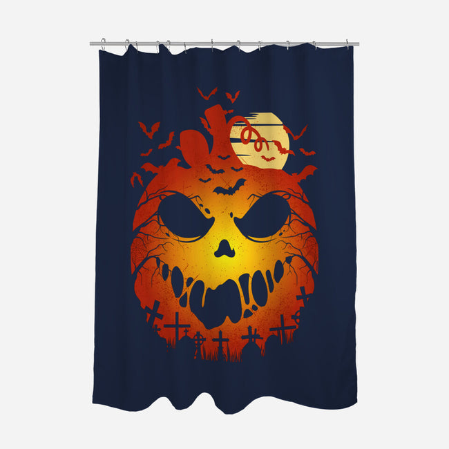 Halloween Scary Pumpkin-None-Polyester-Shower Curtain-LM2KONE