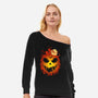 Halloween Scary Pumpkin-Womens-Off Shoulder-Sweatshirt-LM2KONE