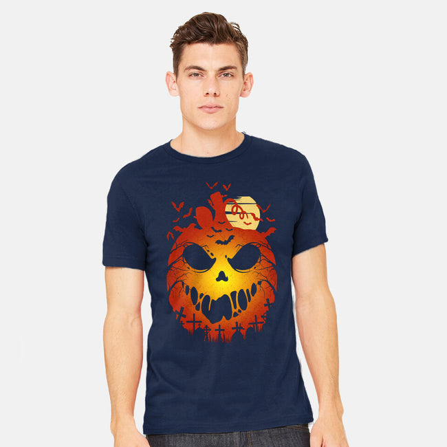 Halloween Scary Pumpkin-Mens-Heavyweight-Tee-LM2KONE