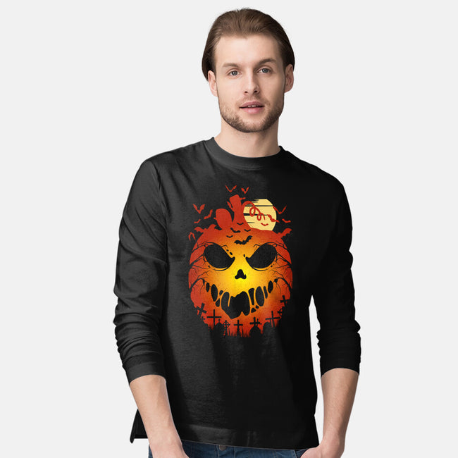 Halloween Scary Pumpkin-Mens-Long Sleeved-Tee-LM2KONE