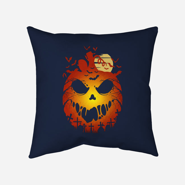 Halloween Scary Pumpkin-None-Non-Removable Cover w Insert-Throw Pillow-LM2KONE