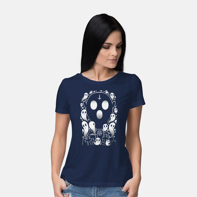 King Of Ghosts-Womens-Basic-Tee-LM2KONE