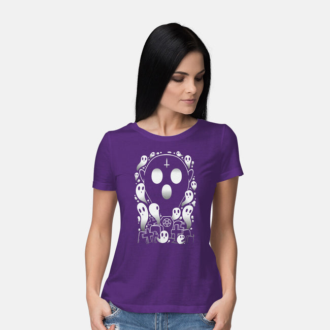 King Of Ghosts-Womens-Basic-Tee-LM2KONE