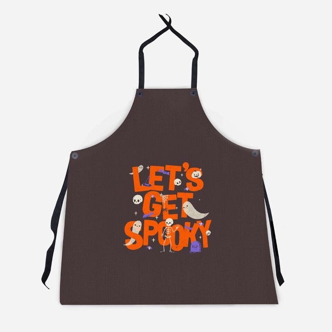 Time To Get Spooky-Unisex-Kitchen-Apron-zachterrelldraws