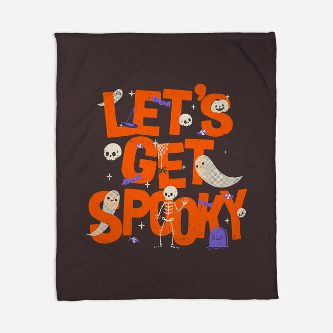 Time To Get Spooky-None-Fleece-Blanket-zachterrelldraws