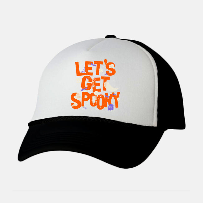 Time To Get Spooky-Unisex-Trucker-Hat-zachterrelldraws