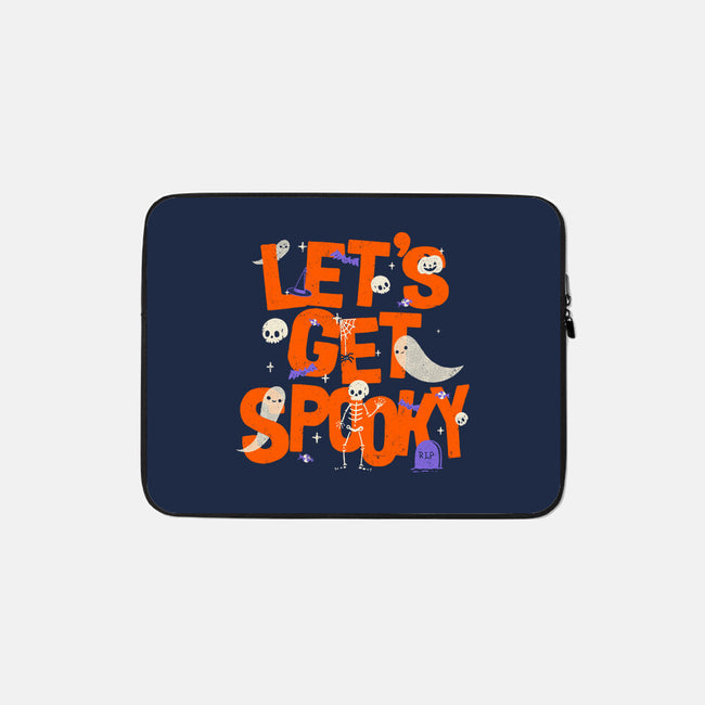 Time To Get Spooky-None-Zippered-Laptop Sleeve-zachterrelldraws