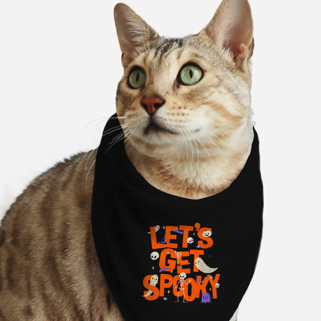 Time To Get Spooky-Cat-Bandana-Pet Collar-zachterrelldraws