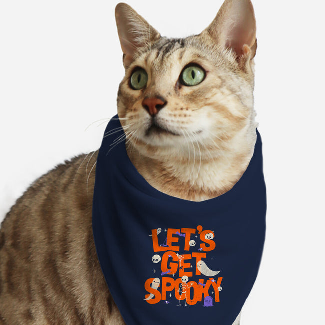 Time To Get Spooky-Cat-Bandana-Pet Collar-zachterrelldraws