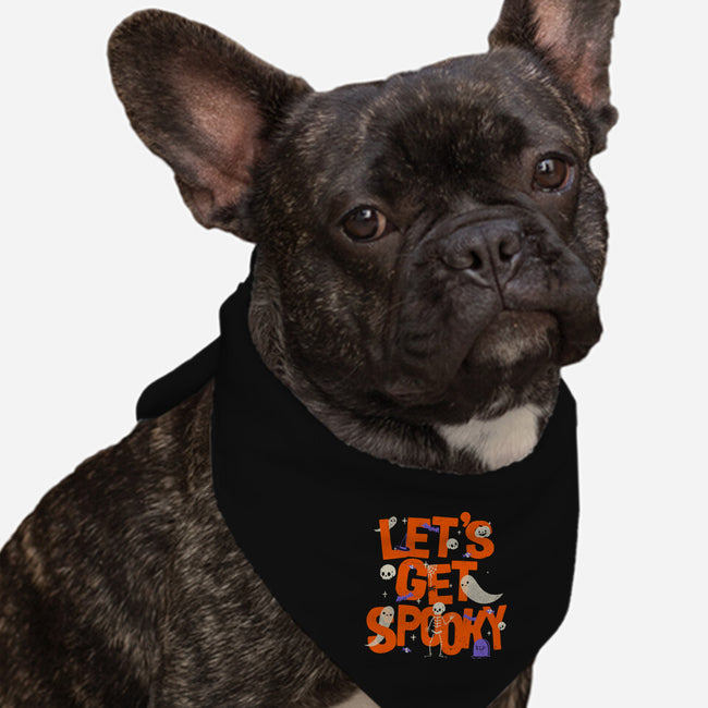 Time To Get Spooky-Dog-Bandana-Pet Collar-zachterrelldraws