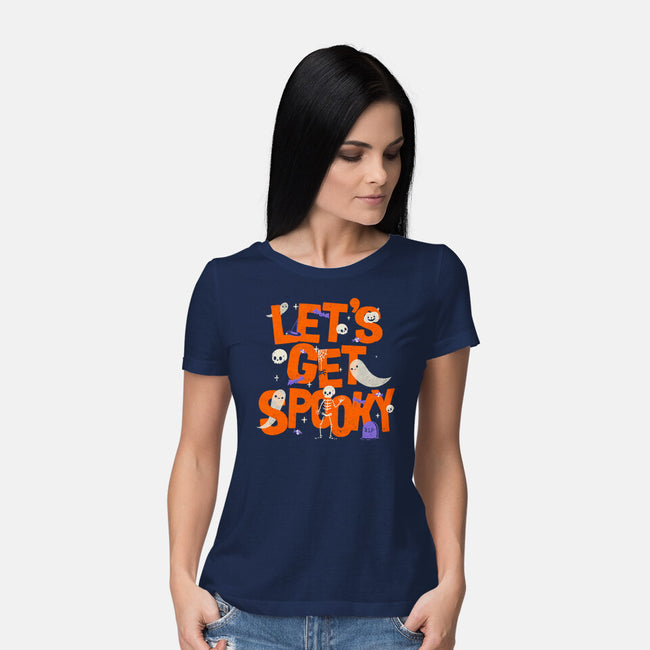 Time To Get Spooky-Womens-Basic-Tee-zachterrelldraws