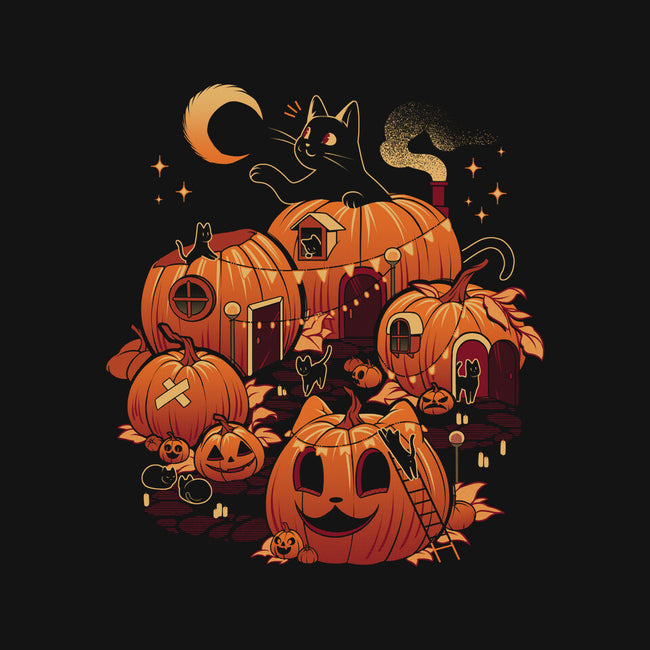 Pumpkin House Halloween-None-Stretched-Canvas-tobefonseca