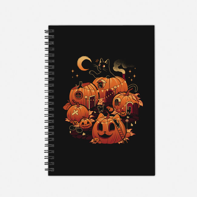 Pumpkin House Halloween-None-Dot Grid-Notebook-tobefonseca