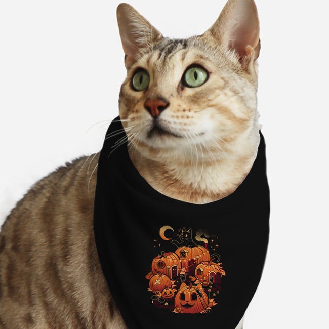 Pumpkin House Halloween-Cat-Bandana-Pet Collar-tobefonseca