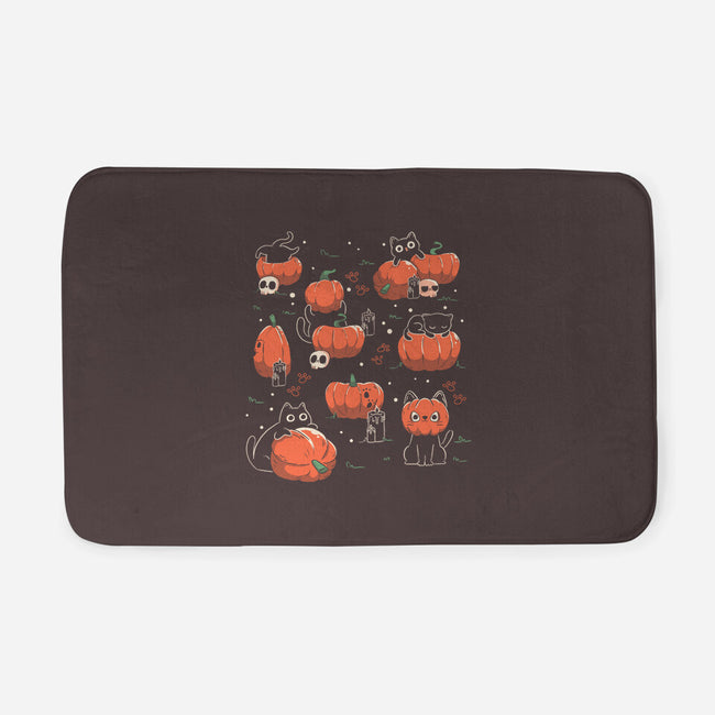 Pumpkin Halloween Cats-None-Memory Foam-Bath Mat-tobefonseca