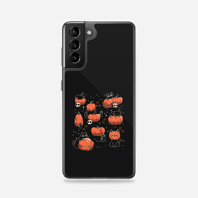 Pumpkin Halloween Cats-Samsung-Snap-Phone Case-tobefonseca