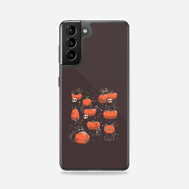 Pumpkin Halloween Cats-Samsung-Snap-Phone Case-tobefonseca