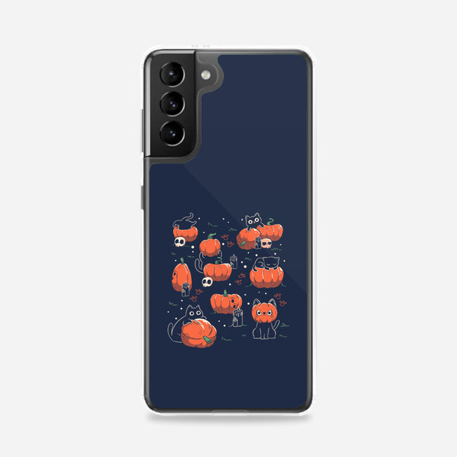 Pumpkin Halloween Cats-Samsung-Snap-Phone Case-tobefonseca