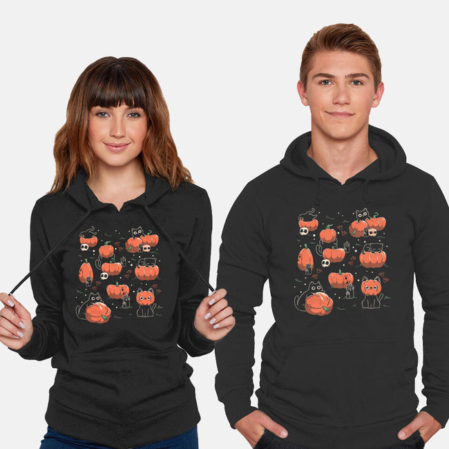 Pumpkin Halloween Cats-Unisex-Pullover-Sweatshirt-tobefonseca