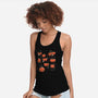 Pumpkin Halloween Cats-Womens-Racerback-Tank-tobefonseca