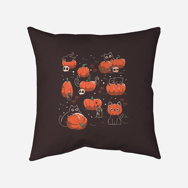 Pumpkin Halloween Cats-None-Removable Cover w Insert-Throw Pillow-tobefonseca