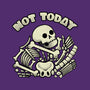 Not Today Skeleton-Womens-Fitted-Tee-tobefonseca