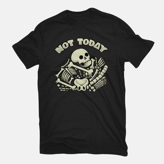 Not Today Skeleton-Unisex-Basic-Tee-tobefonseca