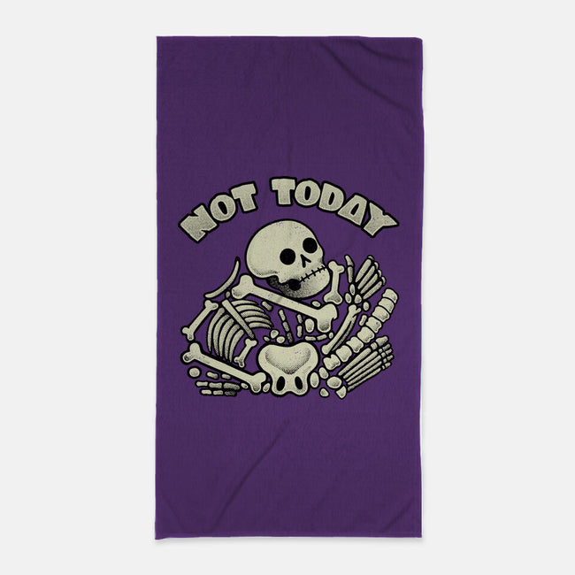 Not Today Skeleton-None-Beach-Towel-tobefonseca