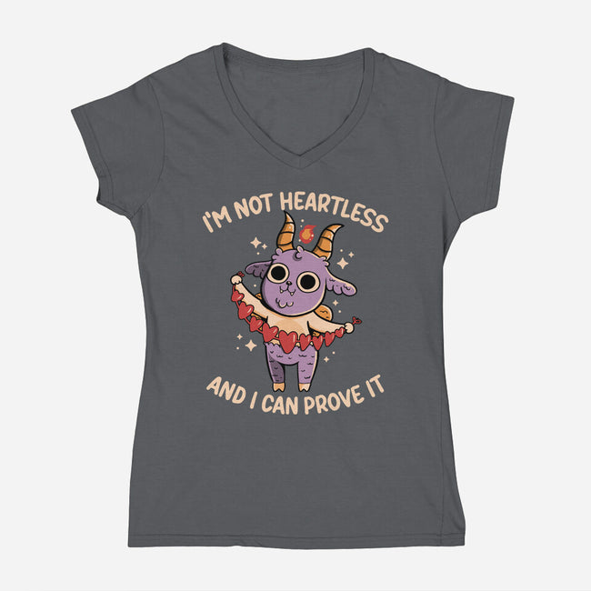 I'm Not Heartless-Womens-V-Neck-Tee-tobefonseca