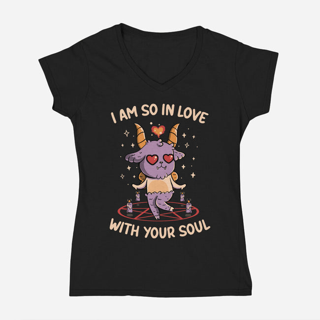 In Love With Your Soul-Womens-V-Neck-Tee-tobefonseca