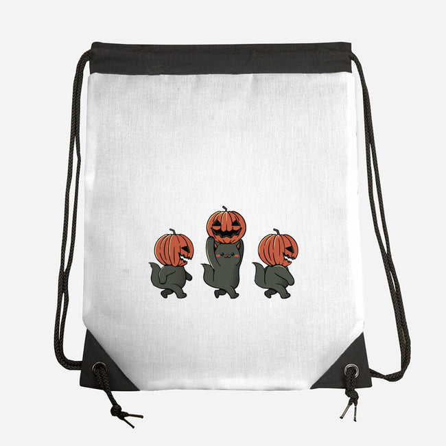 Halloween Pumpkin Kittens-None-Drawstring-Bag-tobefonseca