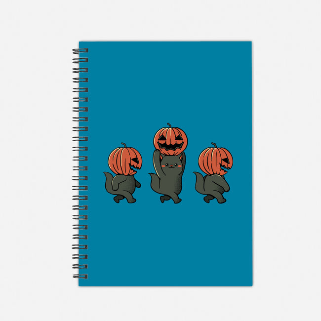 Halloween Pumpkin Kittens-None-Dot Grid-Notebook-tobefonseca
